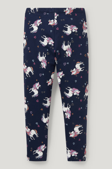 Toddler Girls - Einhorn - Thermoleggings - dunkelblau