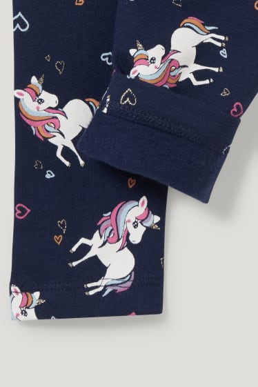 Toddler Girls - Einhorn - Thermoleggings - dunkelblau