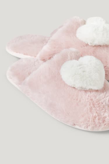 Clockhouse Girls - CLOCKHOUSE - pantofole in ecopelliccia - rosa