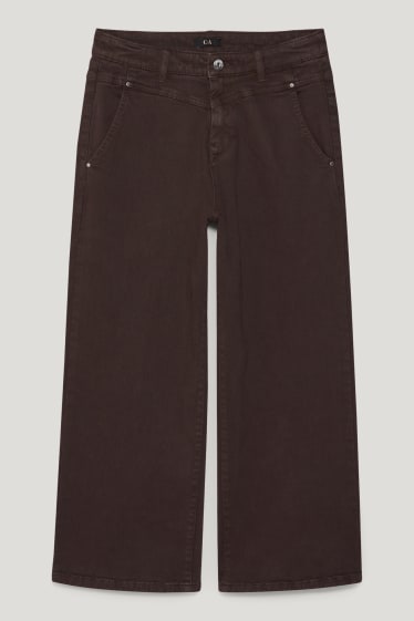 Damen - Straight Jeans - High Waist - LYCRA® - dunkelbraun