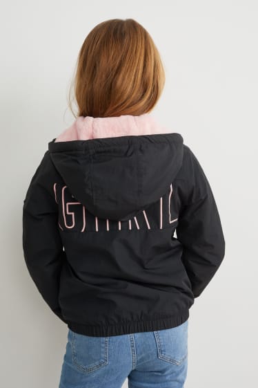 Kids Girls - Jas met capuchon - zwart