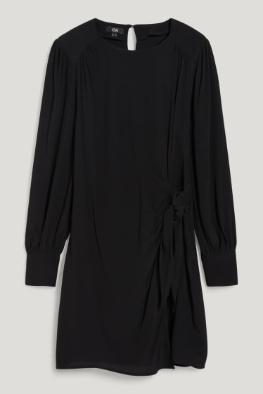 Femmes - Robe ornée d'un nœud - noir