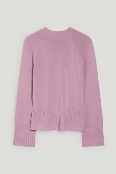Donna - Maglione con componente di seta - rosa