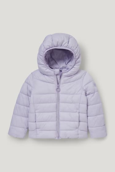Toddler Girls - Steppjacke mit Kapuze - hellviolett