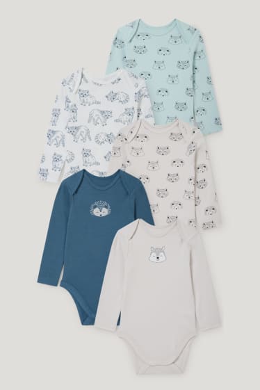 Baby Girls - Confezione da 5 - body per neonati - verde menta