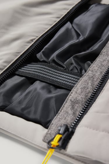 Hombre - Chaqueta de esquí con capucha - gris