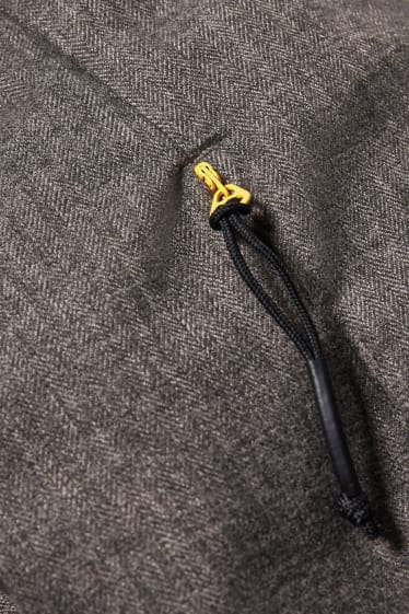Hombre - Chaqueta de esquí con capucha - gris