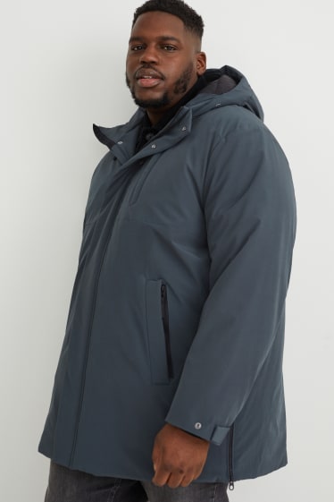 Pánské XL - Parka s kapucí - tmavošedá