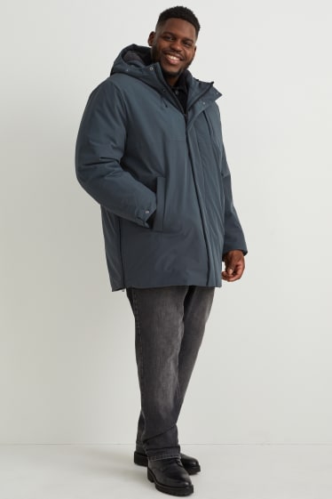 Pánské XL - Parka s kapucí - tmavošedá
