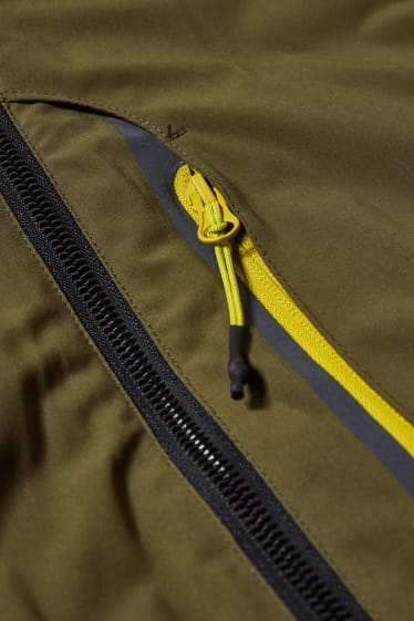 Herren - Skijacke mit Kapuze - dunkelgrün