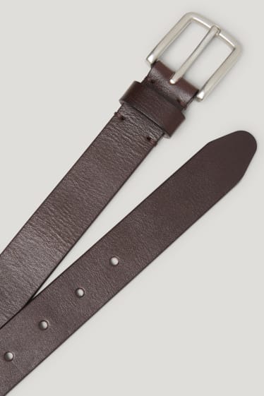 Hommes - Ceinture en cuir - marron