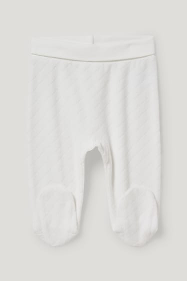 Baby Girls - Newbornoutfit - biokatoen - 2-delig - beige