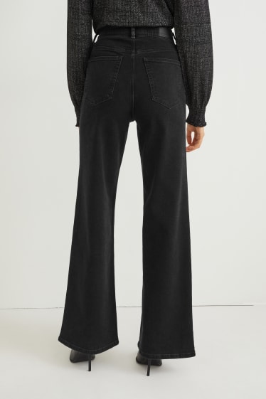 Femmes - Loose fit jean - high waist - LYCRA® - noir