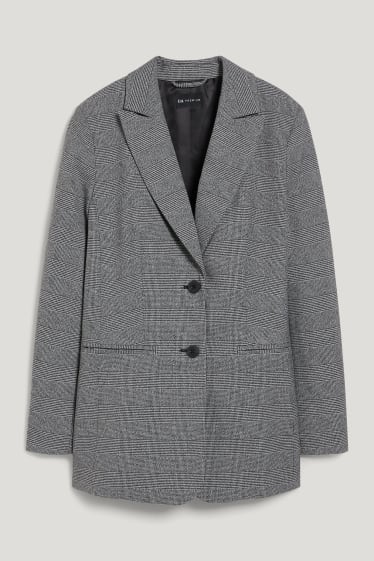 Dona - Americana - quadres - gris/negre