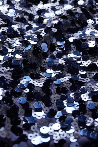 Donna - Gonna in paillettes - blu scuro