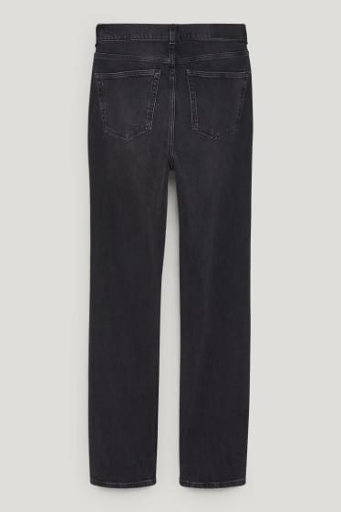 Dámské - Straight jeans - high waist - LYCRA® - černá