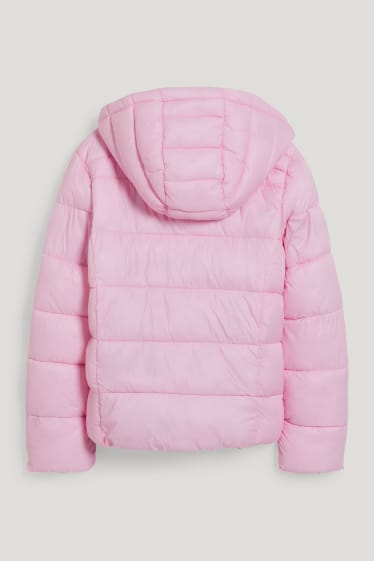 Kids Girls - Steppjacke mit Kapuze - rosa