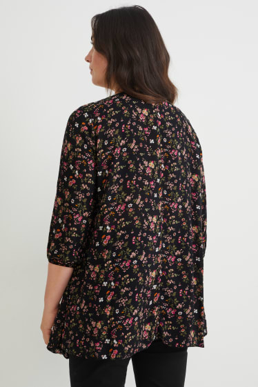 Femmes - Chemisier - motif floral - noir