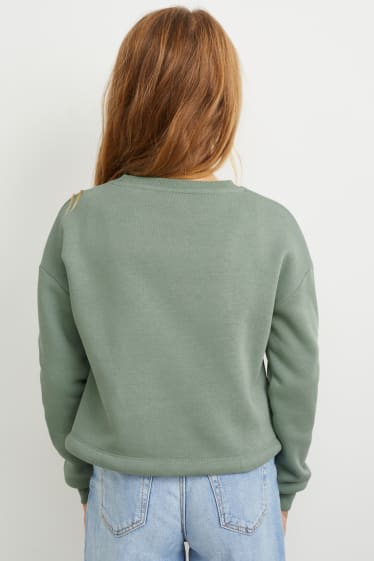 Filles - Peanuts - ensemble - top et sweat - 2 pièces - vert clair