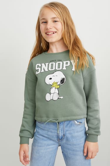 Filles - Peanuts - ensemble - top et sweat - 2 pièces - vert clair