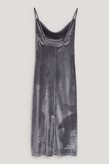Clockhouse nena - CLOCKHOUSE - vestit de vellut - gris jaspiat