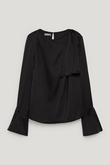 Damen - Bluse - recycelt - schwarz
