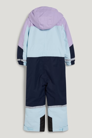 Toddler Girls - Ski suit with hood - light turquoise