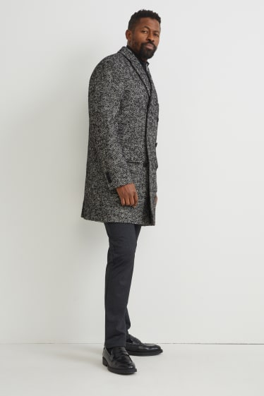Hommes - Manteau - noir / blanc