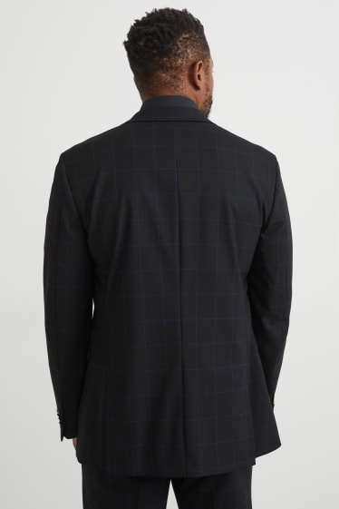 Hommes - Veste de costume - slim fit - Flex - LYCRA® - à carreaux - noir