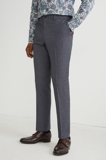 Hommes - Pantalon de costume - slim fit - Flex - LYCRA® - gris foncé