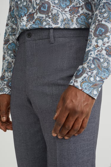 Hommes - Pantalon de costume - slim fit - Flex - LYCRA® - gris foncé