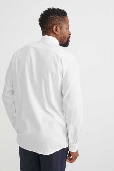 Uomo - Camicia business - regular fit - collo all'italiana - bianco