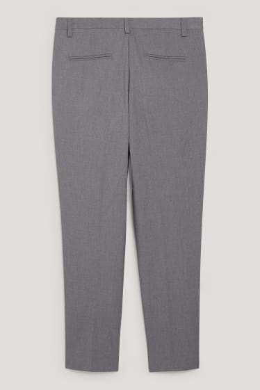 Mujer - Pantalón de oficina - mid waist - slim fit - gris jaspeado