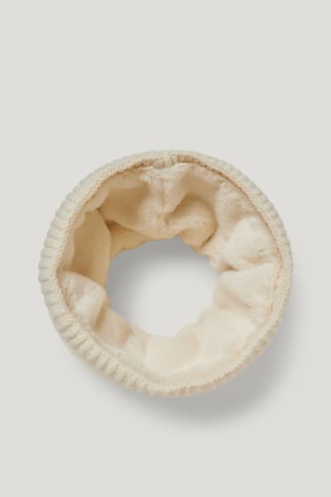 Women - Knitted snood - beige