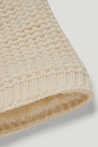 Women - Knitted snood - beige