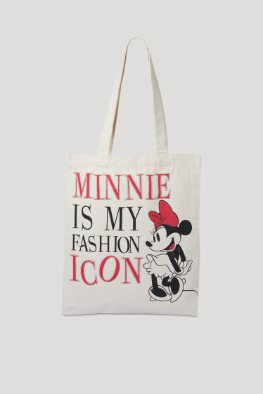 Clockhouse femme - Minnie Mouse - sac de jute - blanc crème
