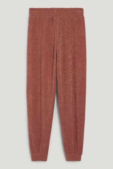 Clockhouse Girls - CLOCKHOUSE - terry cloth joggers - terracotta