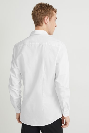 Uomo - Camicia business - slim fit - colletto alla francese - facile da stirare - bianco