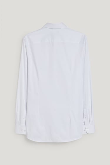 Herren - Businesshemd - Slim Fit - Cutaway - bügelleicht - weiß