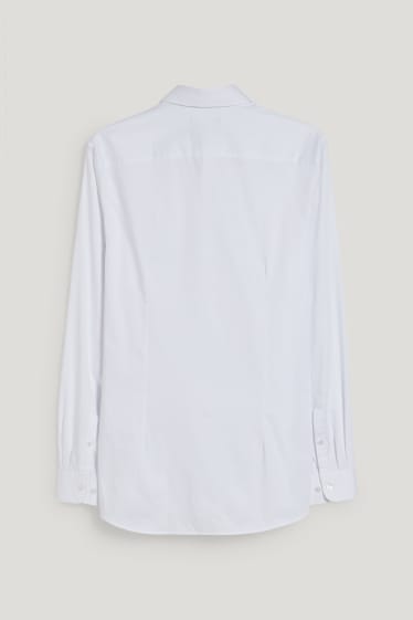 Uomo - Camicia business - slim fit - colletto alla francese - facile da stirare - bianco