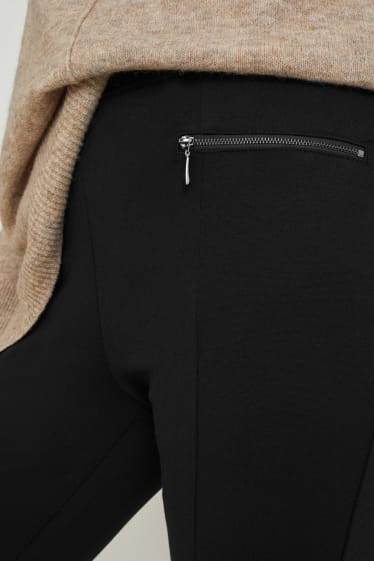 Donna - Pantaloni di jersey - slim fit - nero