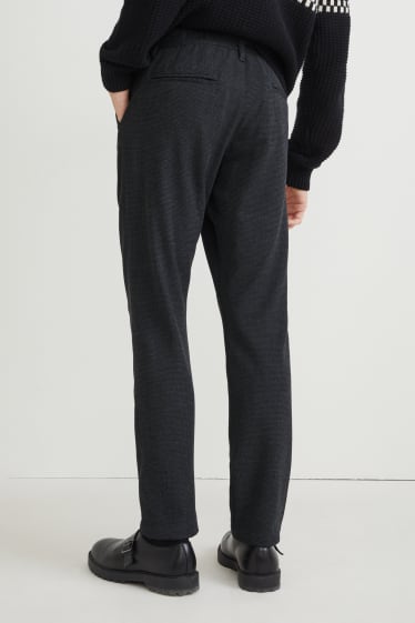 Herren - Hose - Tapered Fit - Flex - LYCRA® - kariert - grau-melange