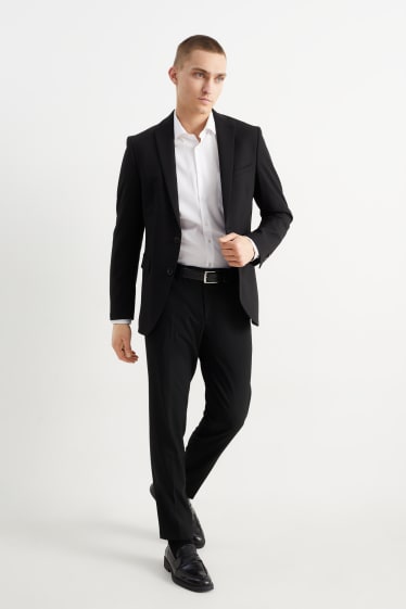 Hommes - Pantalon de costume - body fit - Flex - LYCRA® - noir