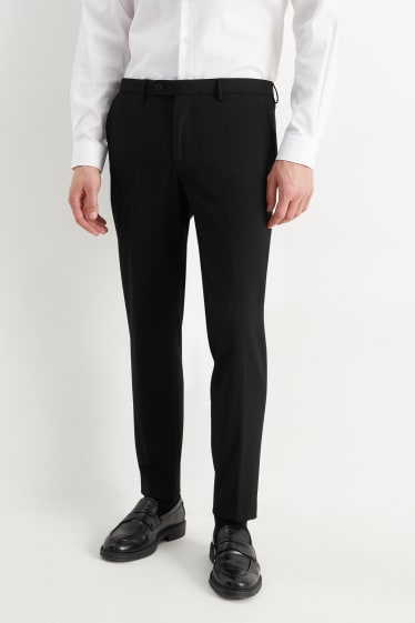 Hommes - Pantalon de costume - body fit - Flex - LYCRA® - noir