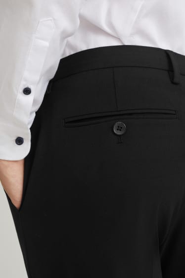 Hommes - Pantalon de costume - body fit - Flex - LYCRA® - noir