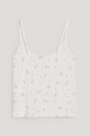 Clockhouse Girls - CLOCKHOUSE - pyjamatopje - gebloemd - wit