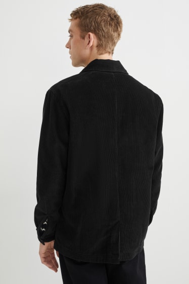 Hommes - Veste-chemise en velours côtelé - noir