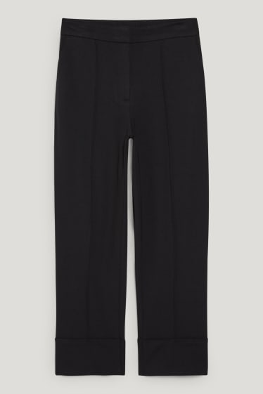 Damen - Jersey-Hose - Tapered Fit - schwarz