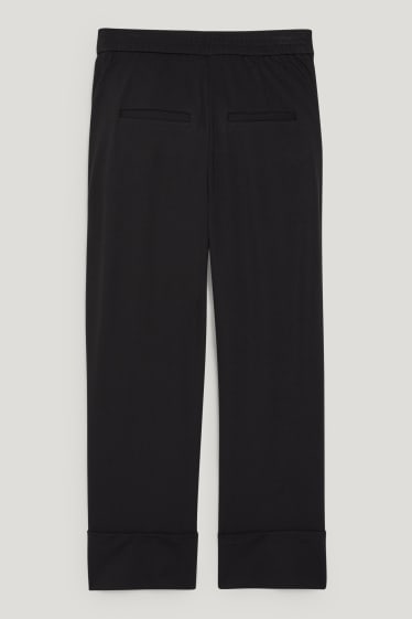 Damen - Jersey-Hose - Tapered Fit - schwarz