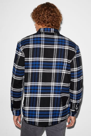 Clockhouse nen - CLOCKHOUSE - camisa de franel·la - relaxed fit - coll kent - quadres - blau/negre